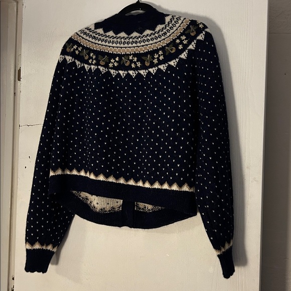 Christy Dawn Navy Blue Patterned Susan Cardigan - Picture 6 of 7